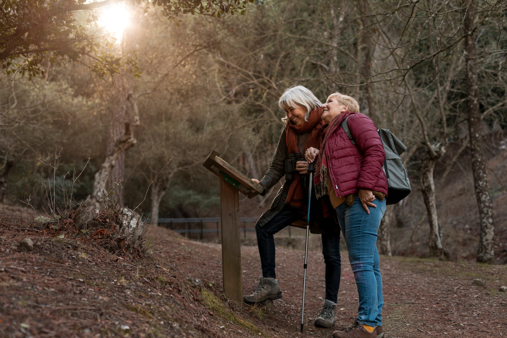Two women walking in a wood Image 22634600 from freepik