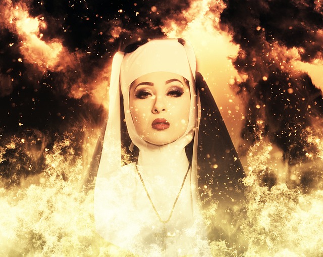 Image of a Nun. Image from Pixabay number 3103950.