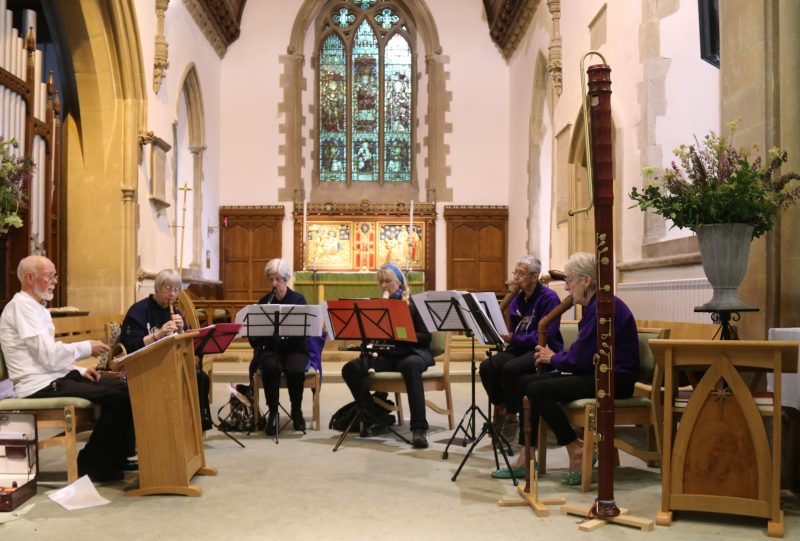 The Galliard Band playing at the U3A Open Day.