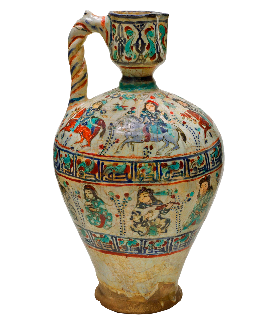 Colourful antique ceramic water jug image 6258478/7 from cleanpng.com