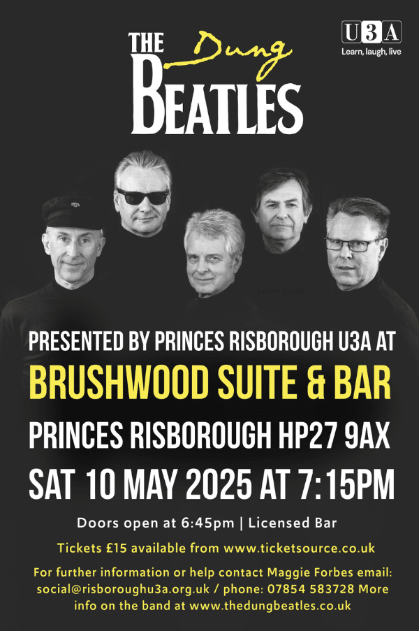 Dung Beatles poster for 10th May 2025