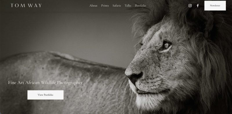 Screengrab of Tom Way's website, reproduced with his permission.