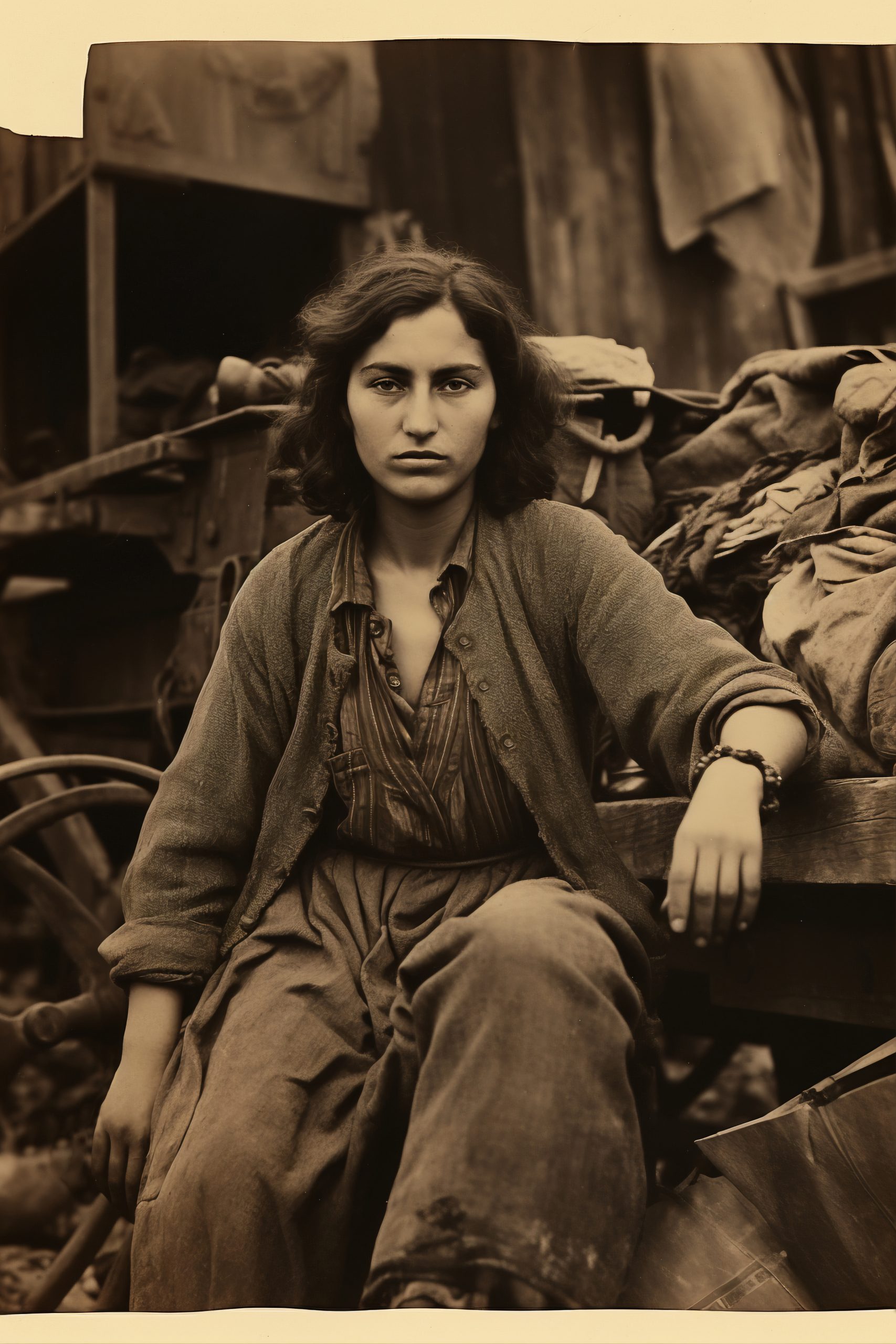 Vintage portrait of a young woman from Magnific